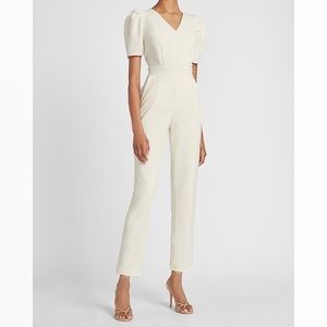 Express Puff Sleeve V-Neck Jumpsuit
